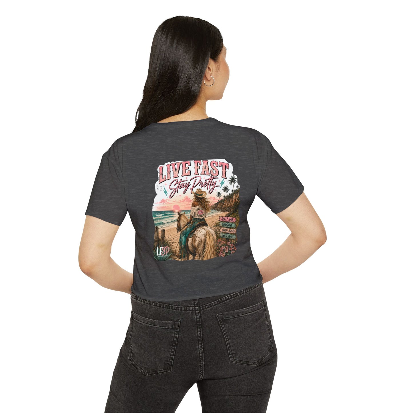 "Live Fast Stay Pretty- The AnnaLee Coastal Cowgirl Crop Top