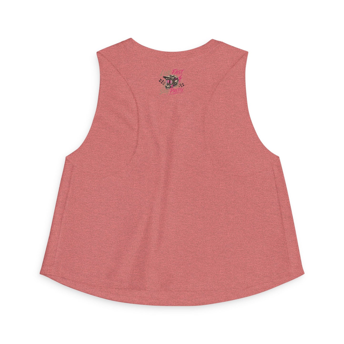 Live Fast Stay Pretty Motorcycle Rider Crop Top | Dirt Bike Graphic
