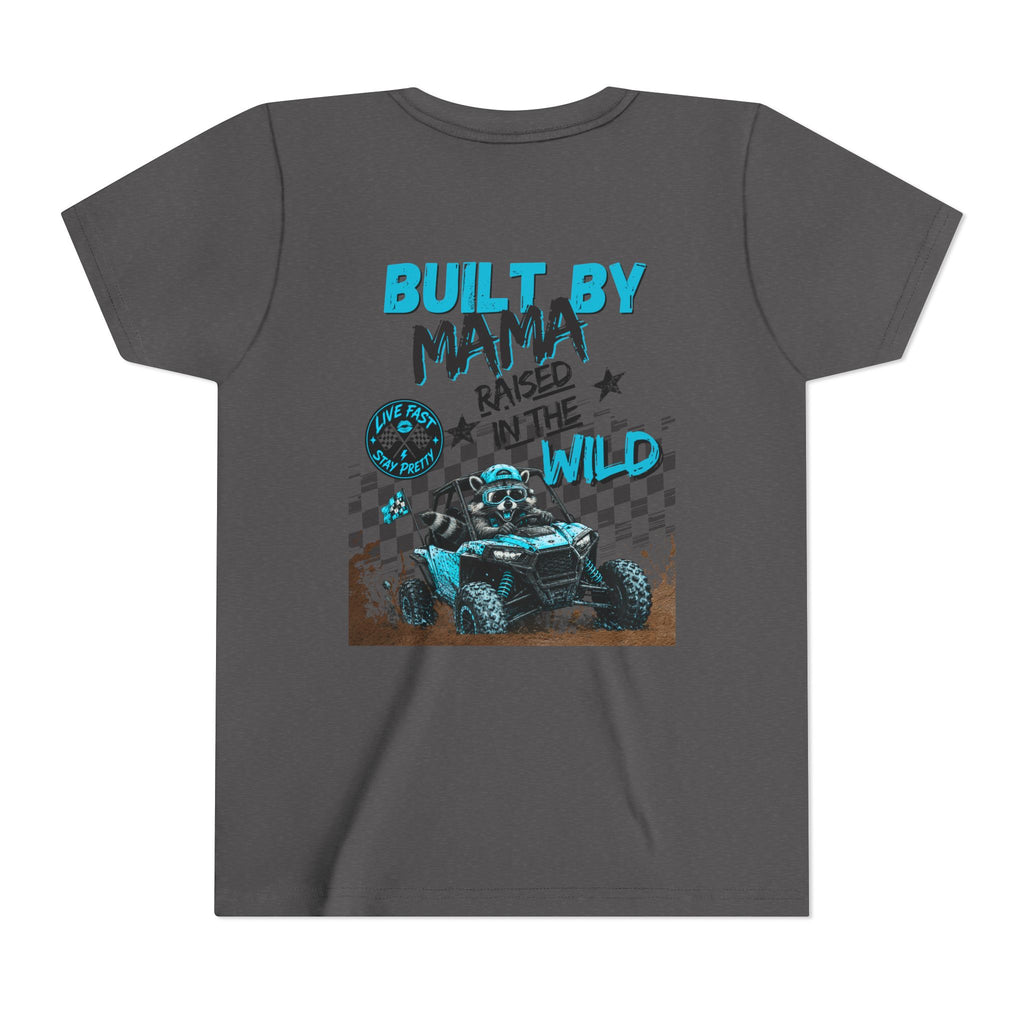 Youth Tee Blue — "Built By Mama, Raised In The Wild"
