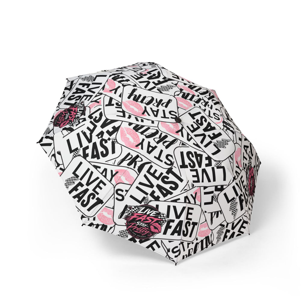 Live Fast graphic foldable umbrella