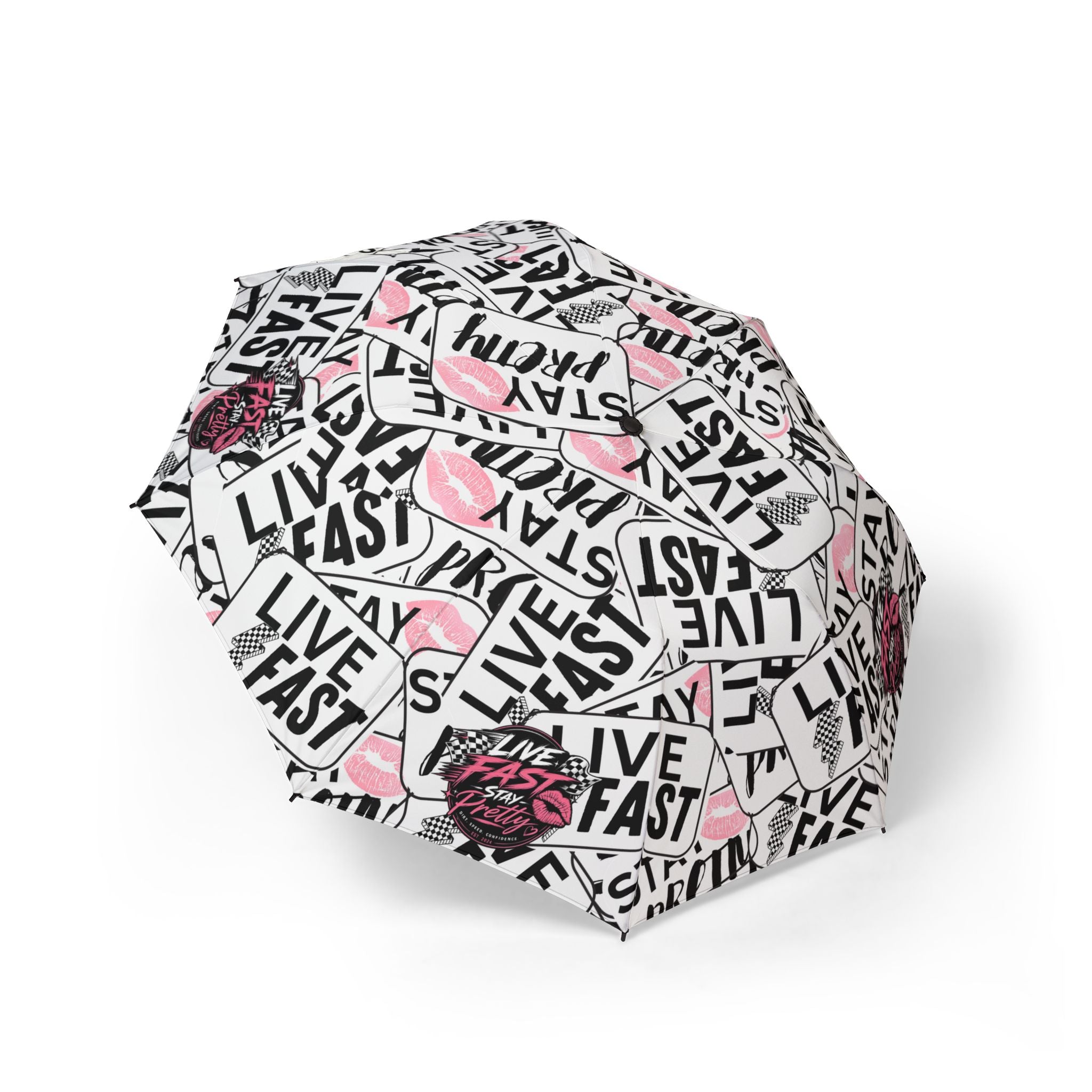 Live Fast graphic foldable umbrella