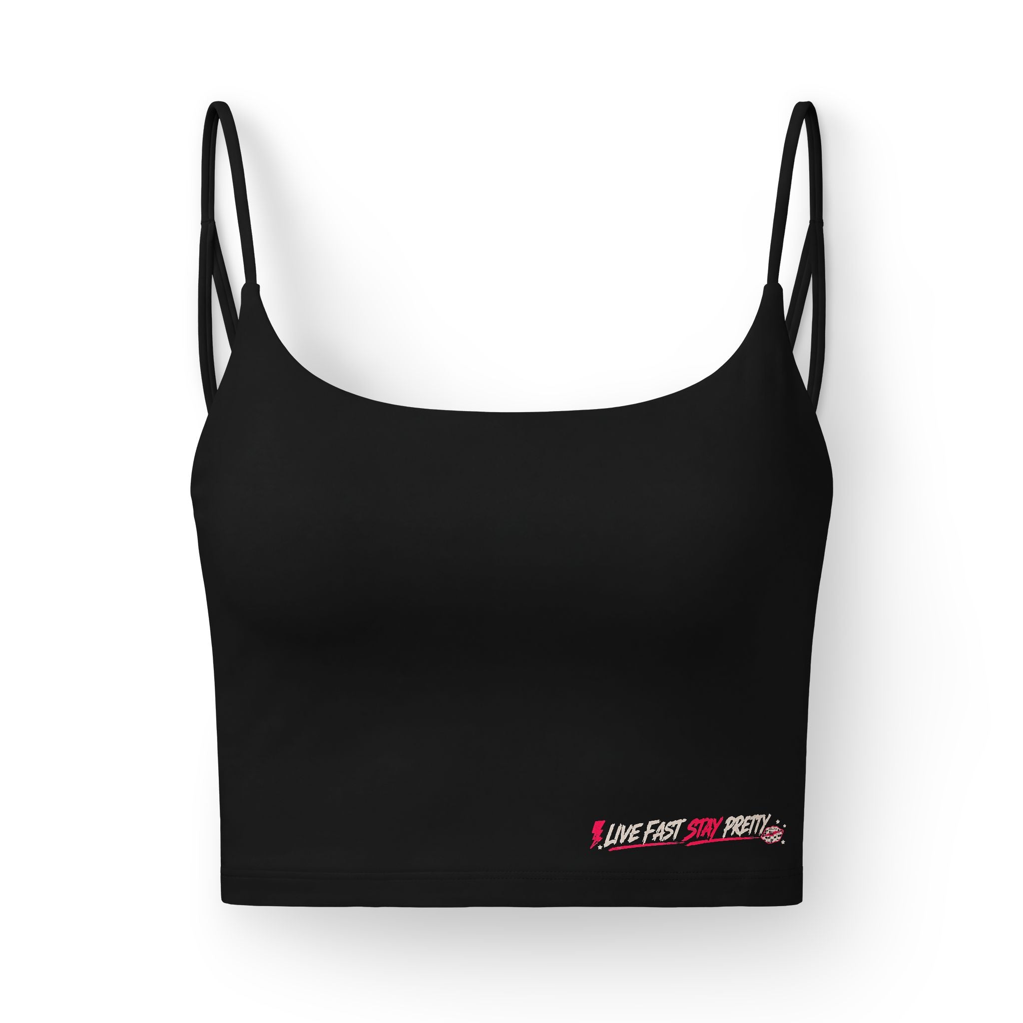 Luxe Bra — Live Fast, Stay Pretty Crop Sports Bra
