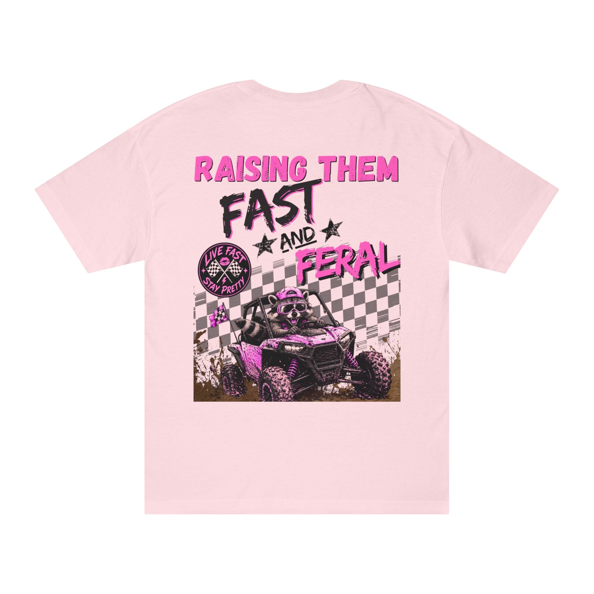 Pink-"Raising Them Fast and Feral Tee"