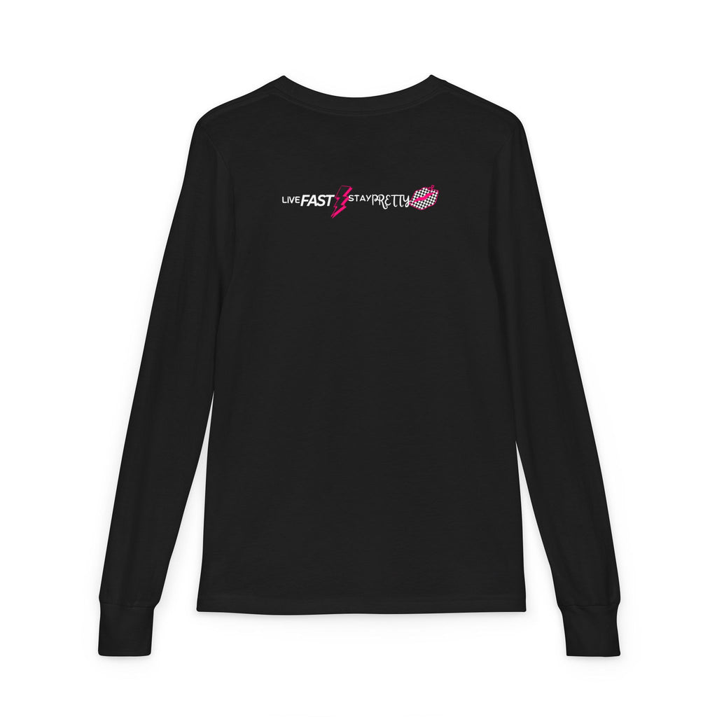 Live Fast Stay Pretty Youth Long Sleeve Tee | Racing Lip Graphic