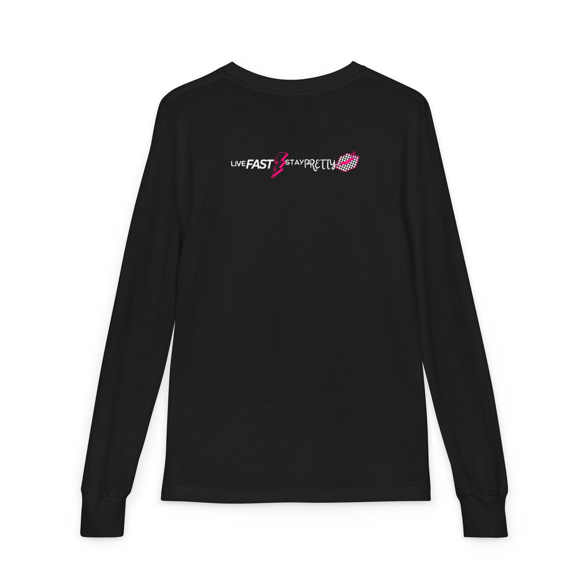 Live Fast Stay Pretty Youth Long Sleeve Tee | Racing Lip Graphic