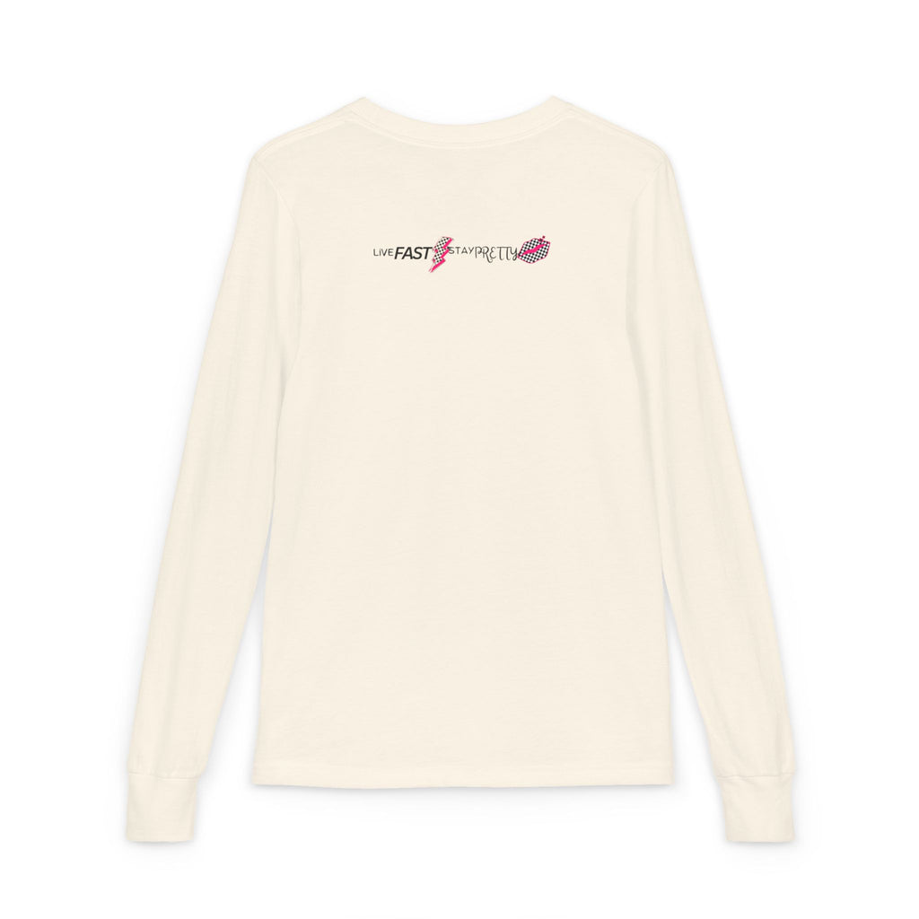 Live Fast Stay Pretty Youth Long Sleeve Tee | Racing Lip Graphic