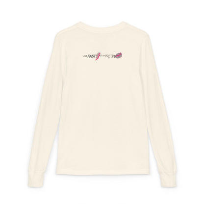Live Fast Stay Pretty Youth Long Sleeve Tee | Racing Lip Graphic