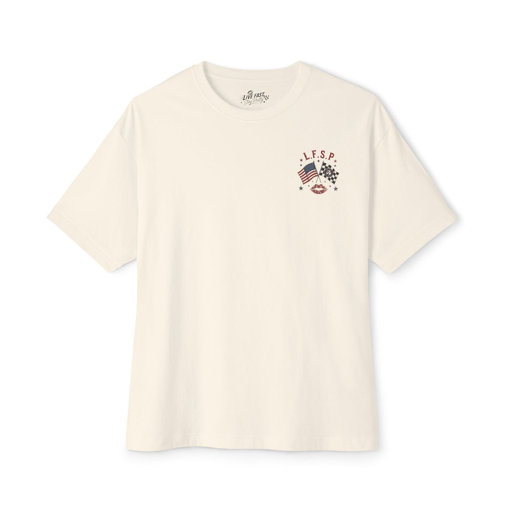 Live Fast Stay Pretty Tee | American Flag