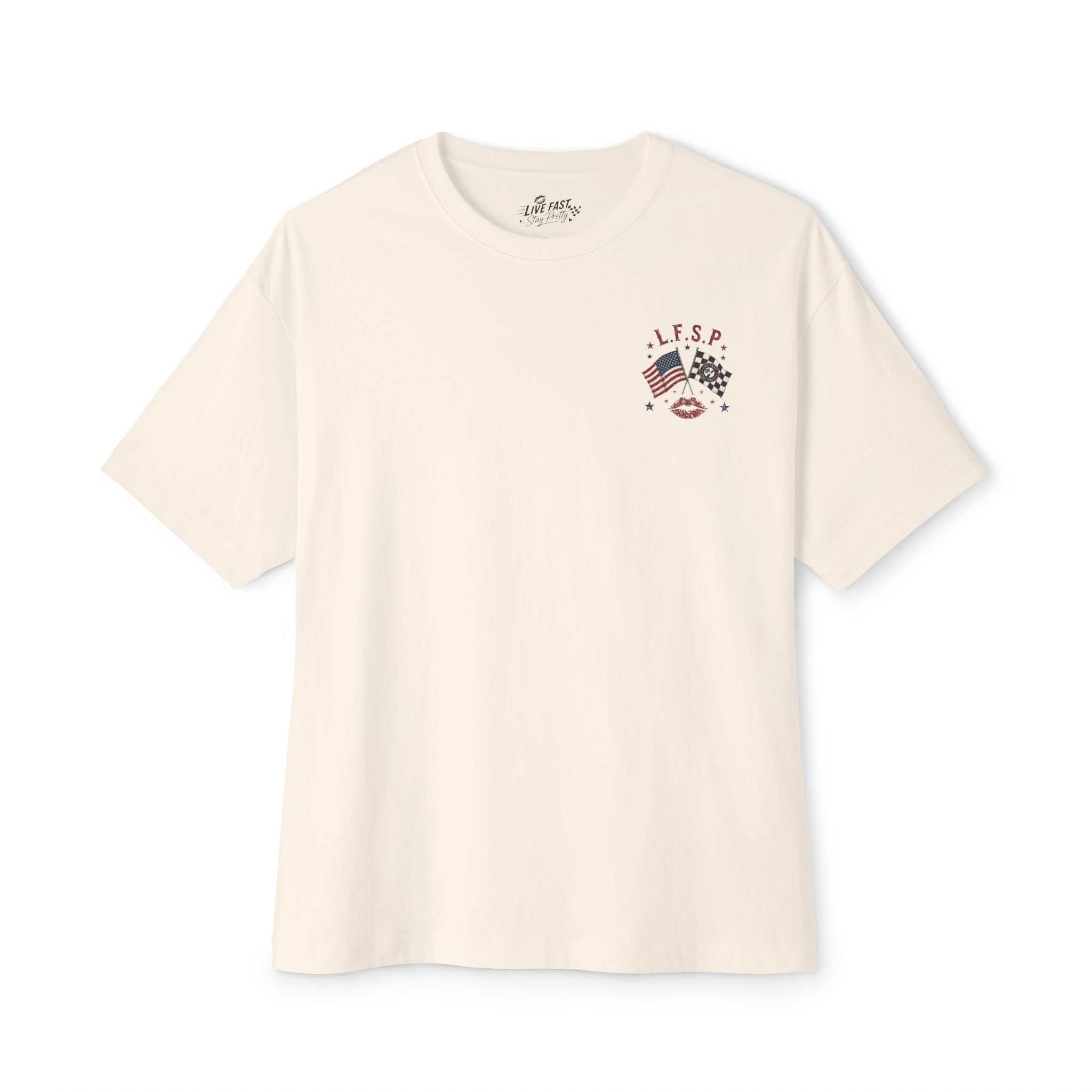 Live Fast Stay Pretty Tee | American Flag
