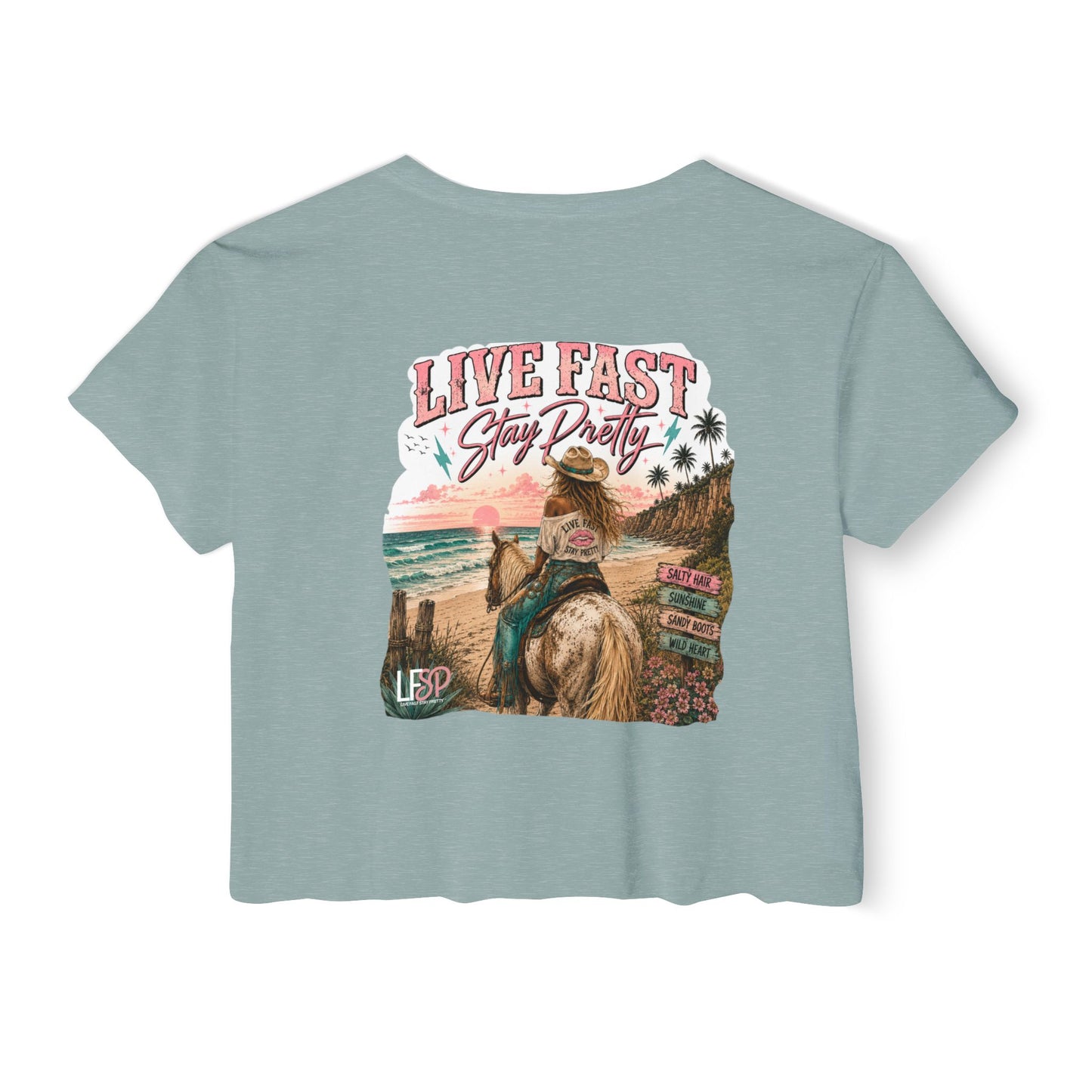 "Live Fast Stay Pretty- The AnnaLee Coastal Cowgirl Crop Top