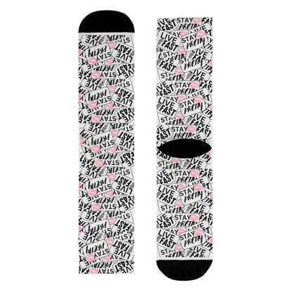 Stay Pretty Stay Fast Crew Socks