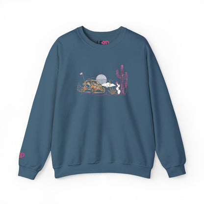 Desert Night Crewneck Sweatshirt — Cactus & Moon Graphic
