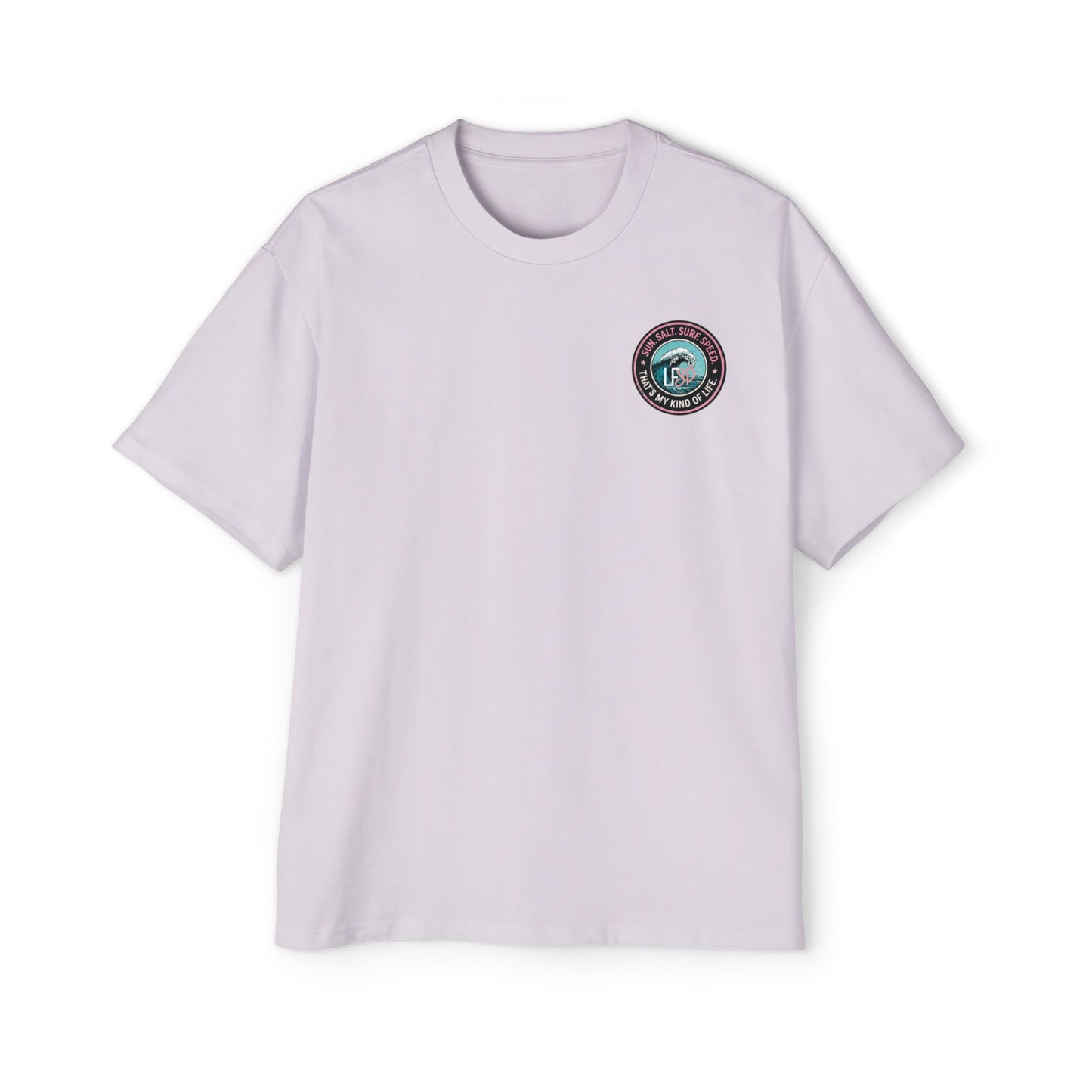 Live Fast Stay Pretty Oversized Heavy Tee — Vintage Surf Skull Graphic Shirt
