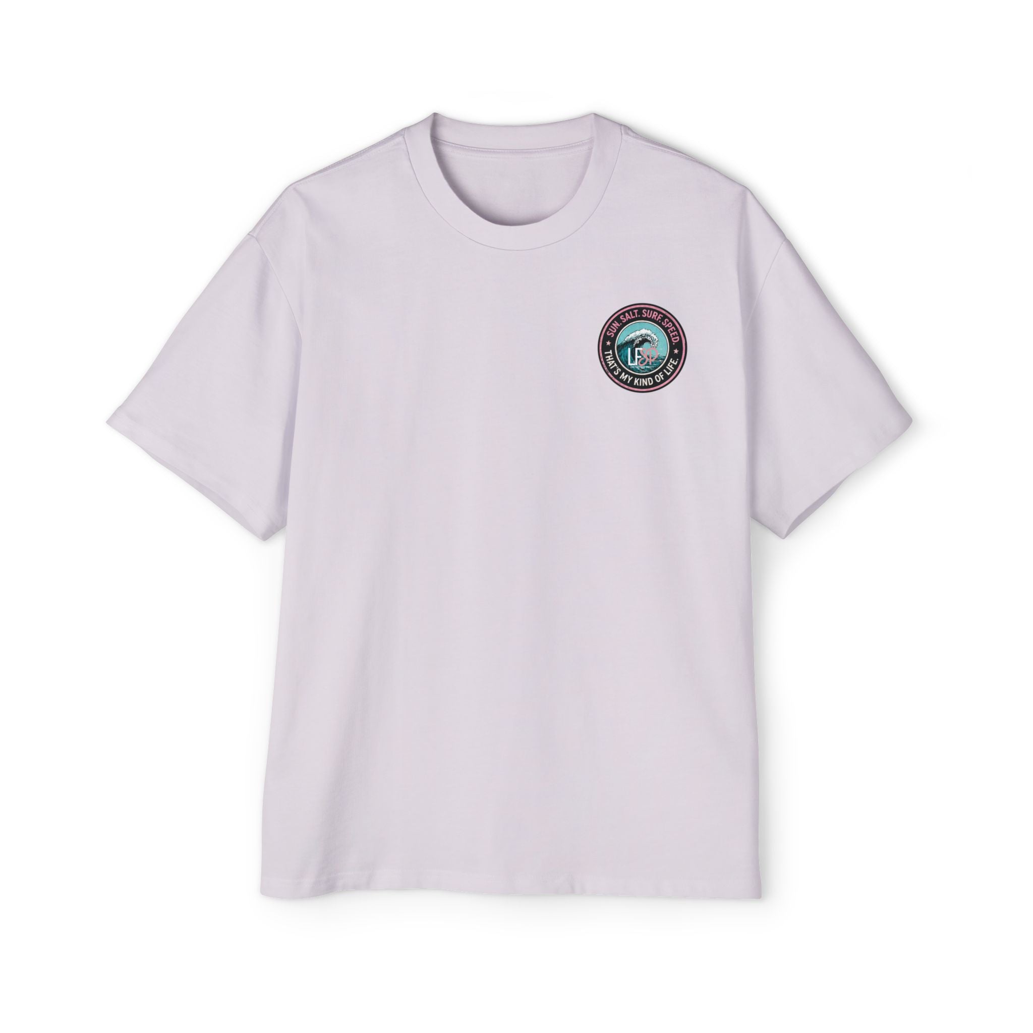 Live Fast Stay Pretty Oversized Heavy Tee — Vintage Surf Skull Graphic Shirt