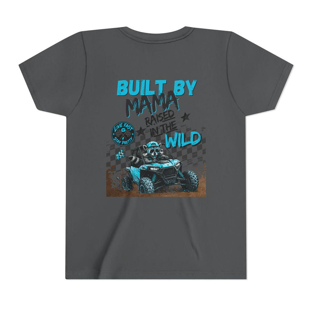 Youth Tee Blue — "Built By Mama, Raised In The Wild"