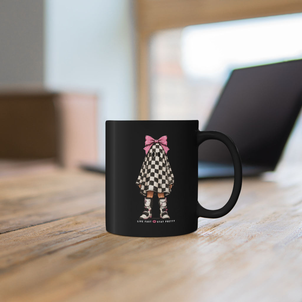 Checkerboard Ghost Girl Mug (11oz/15oz)
