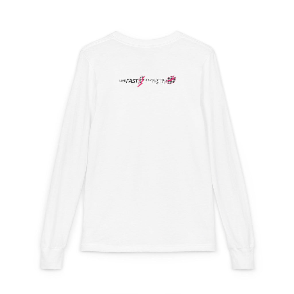 Live Fast Stay Pretty Youth Long Sleeve Tee | Racing Lip Graphic