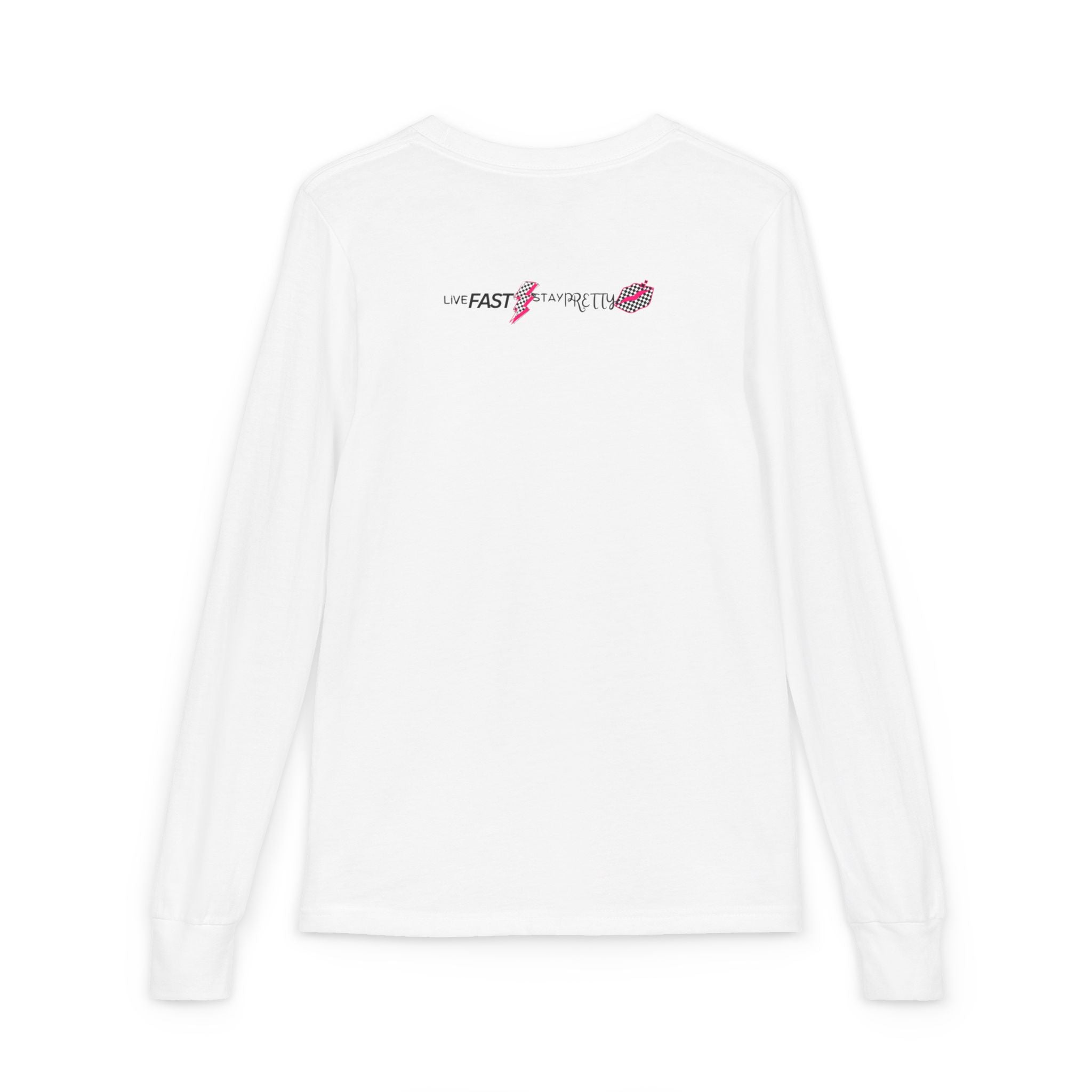 Live Fast Stay Pretty Youth Long Sleeve Tee | Racing Lip Graphic