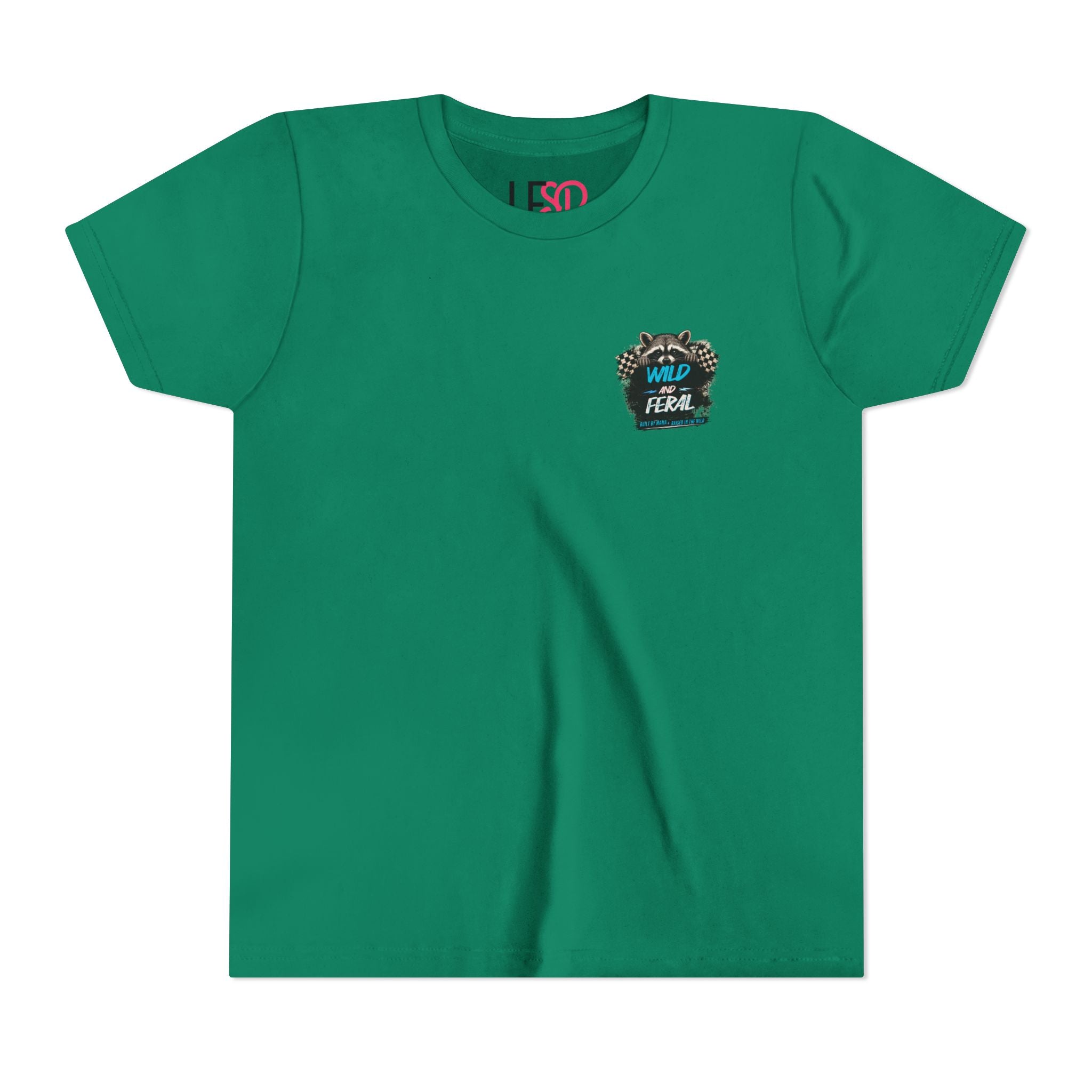 Youth Tee Blue — "Built By Mama, Raised In The Wild"