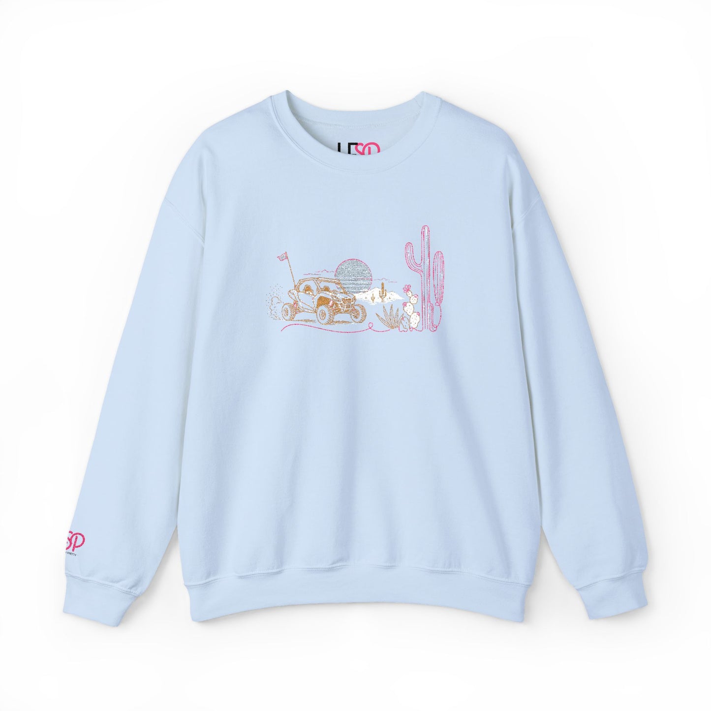 Desert Night Crewneck Sweatshirt — Cactus & Moon Graphic