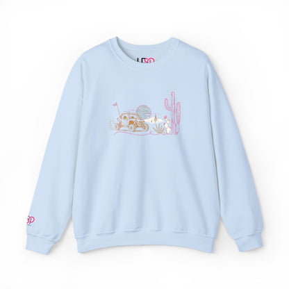 Desert Night Crewneck Sweatshirt — Cactus & Moon Graphic