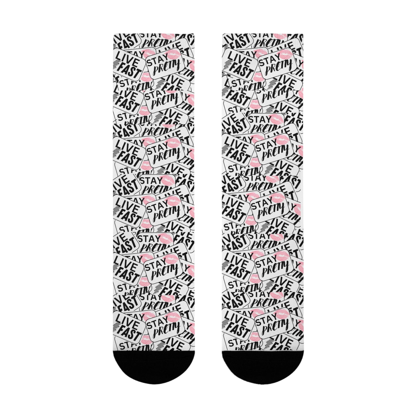 Stay Pretty Stay Fast Crew Socks