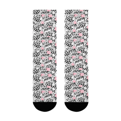 Stay Pretty Stay Fast Crew Socks