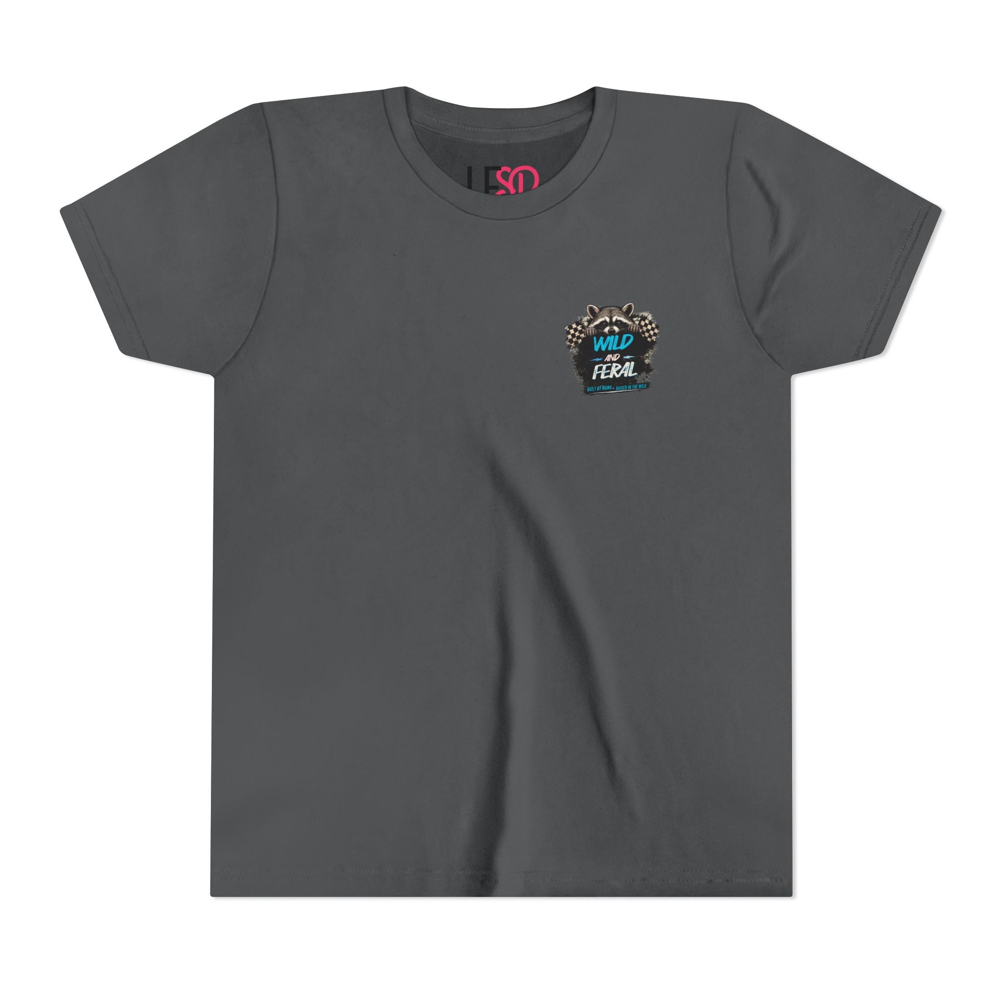 Youth Tee Blue — "Built By Mama, Raised In The Wild"