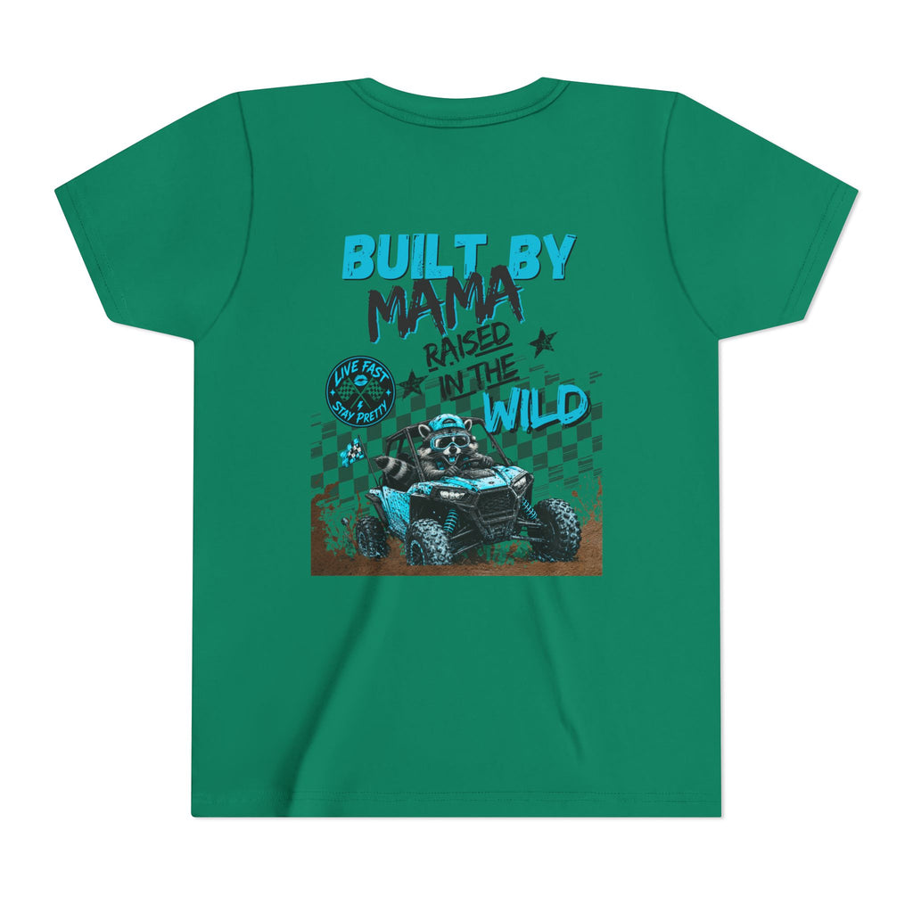 Youth Tee Blue — "Built By Mama, Raised In The Wild"