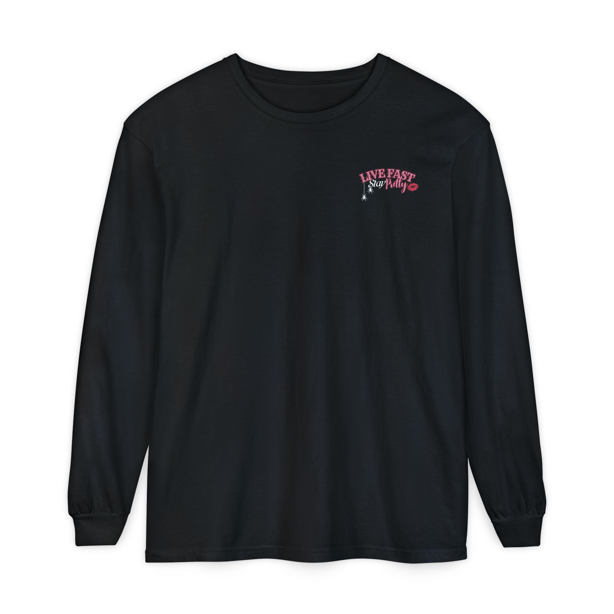 Long Sleeve Tee — 'Too Cute to Spook, Too Fast to Catch' Graphic