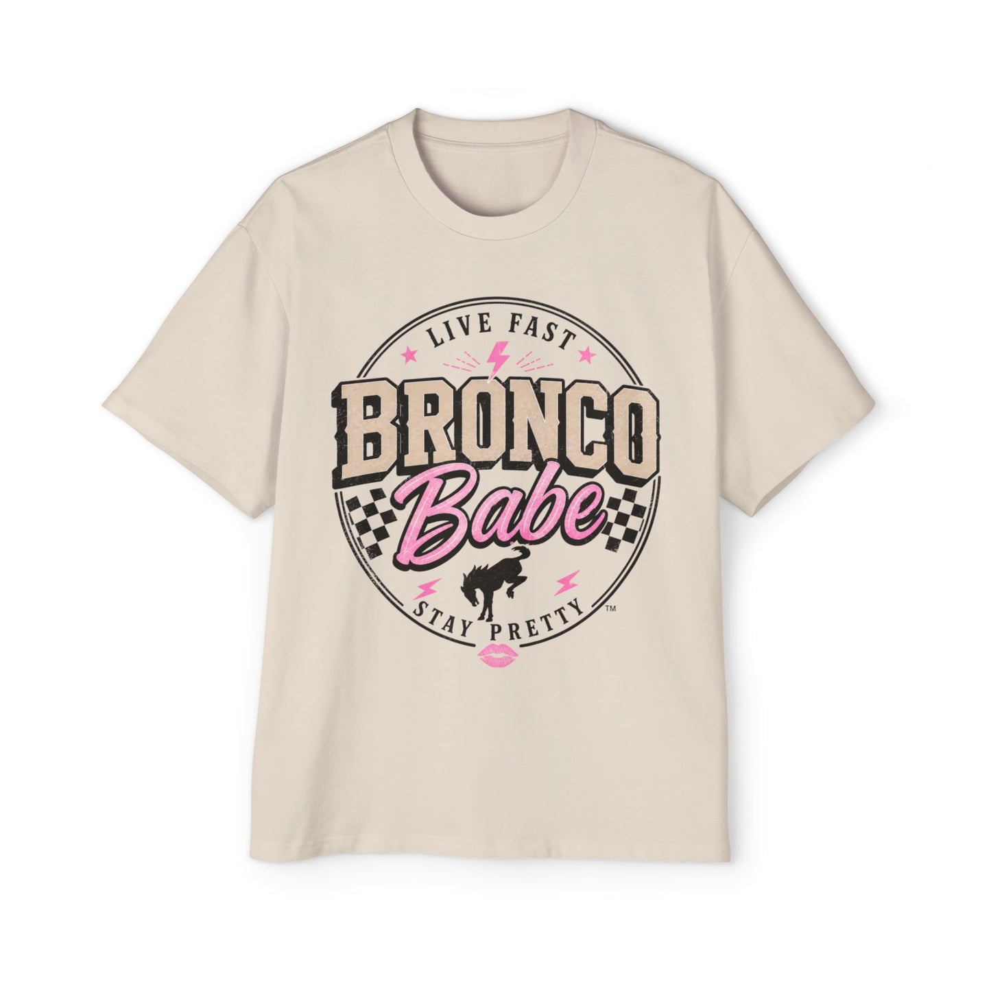 Bronco Babe Graphic Tee — Live Fast Stay Pretty Cotton Shirt