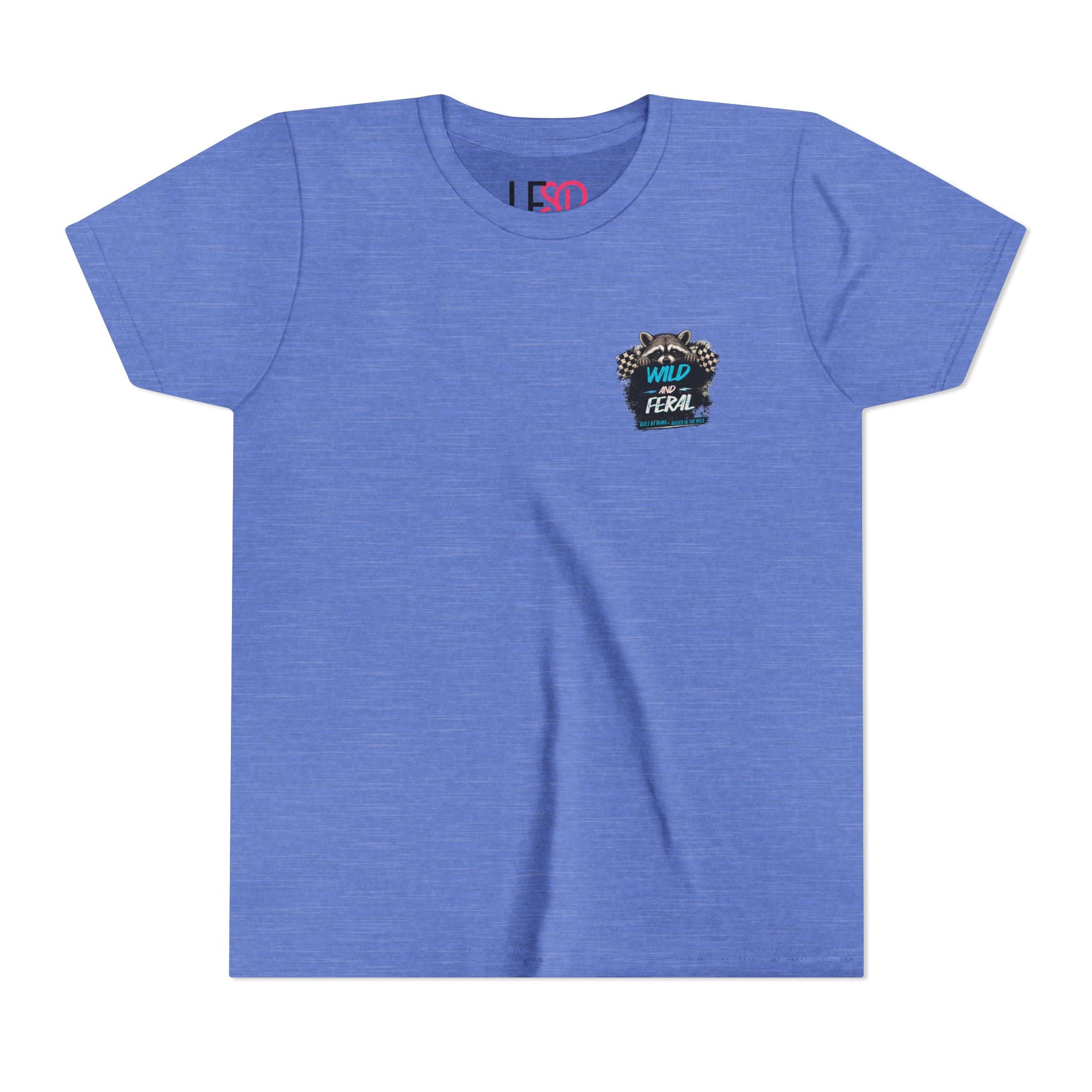Youth Tee Blue — "Built By Mama, Raised In The Wild"