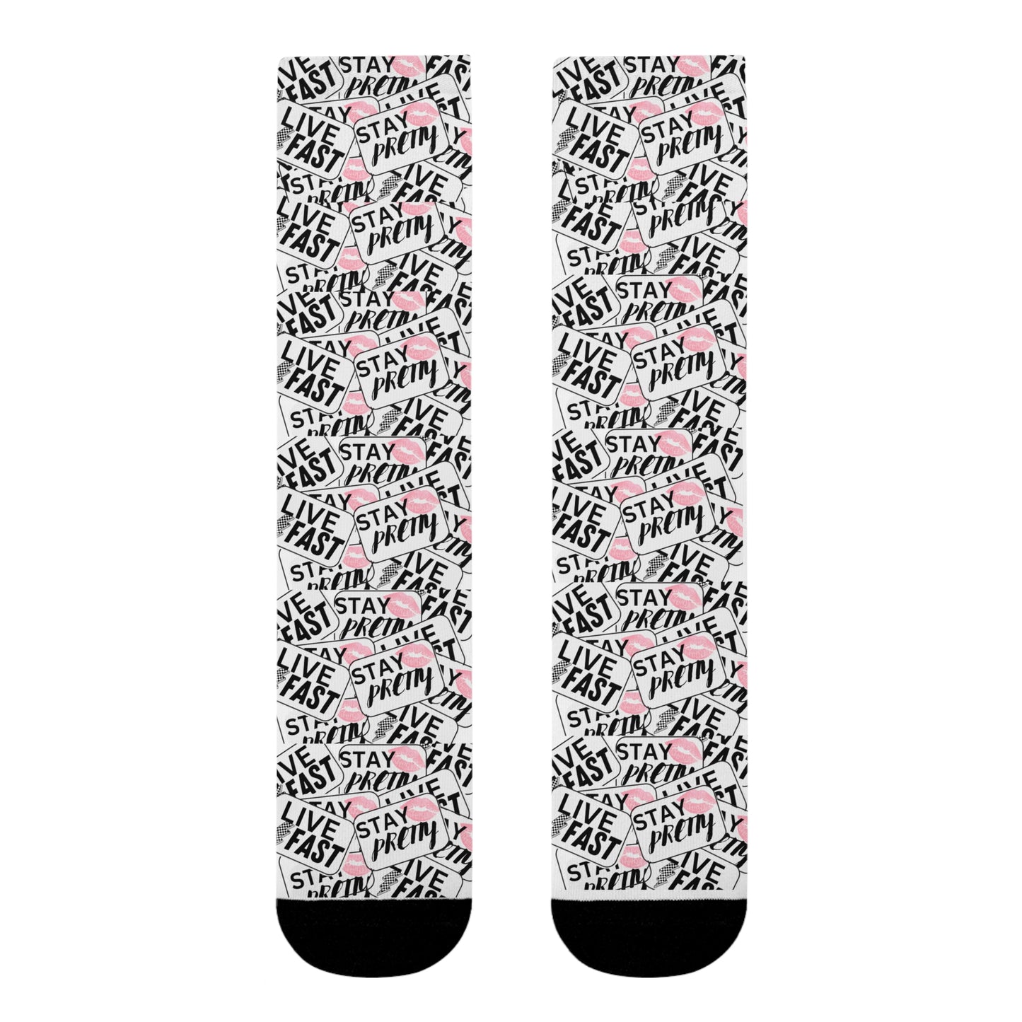 Stay Pretty Stay Fast Crew Socks
