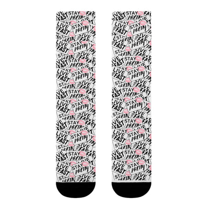 Stay Pretty Stay Fast Crew Socks