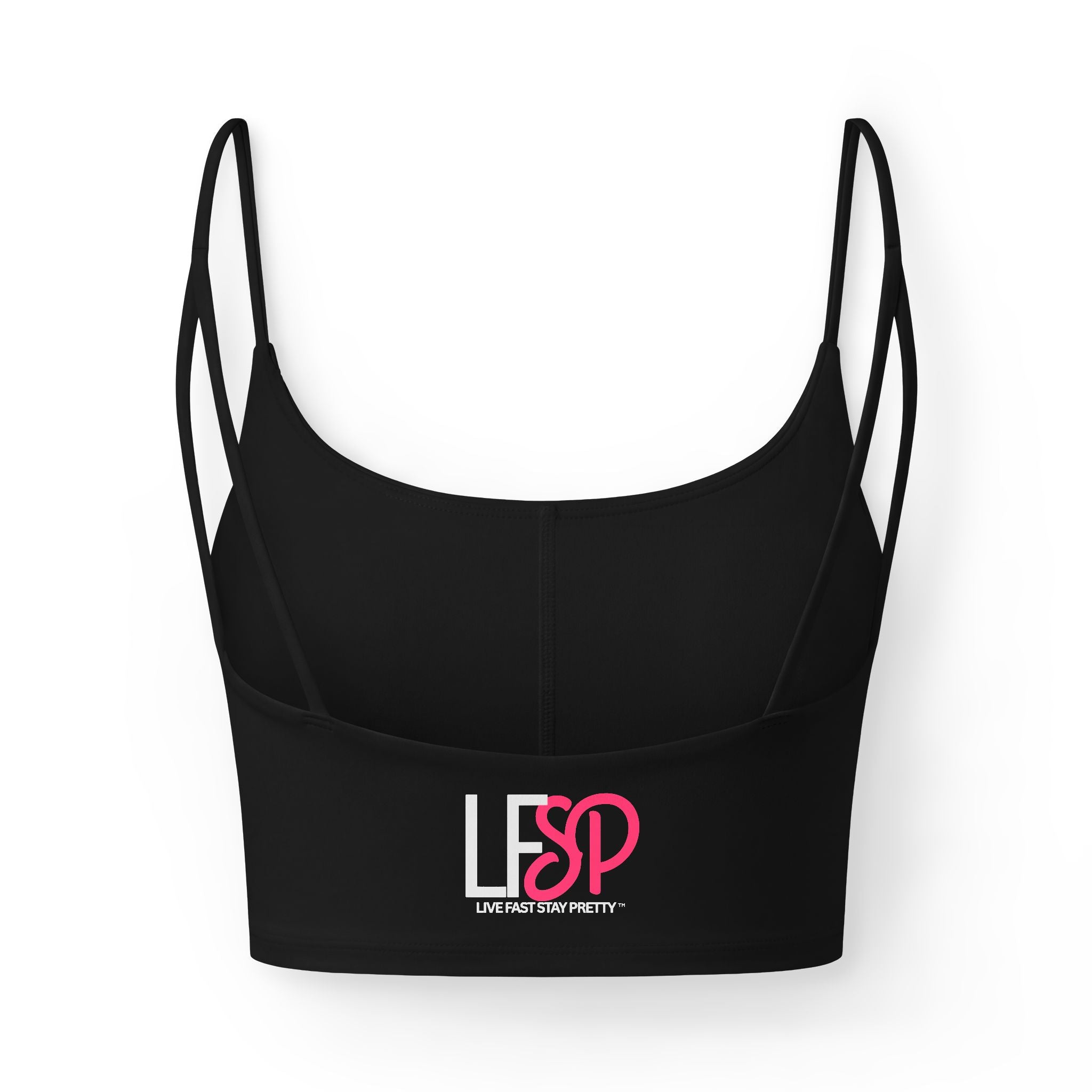 Luxe Bra — Live Fast, Stay Pretty Crop Sports Bra