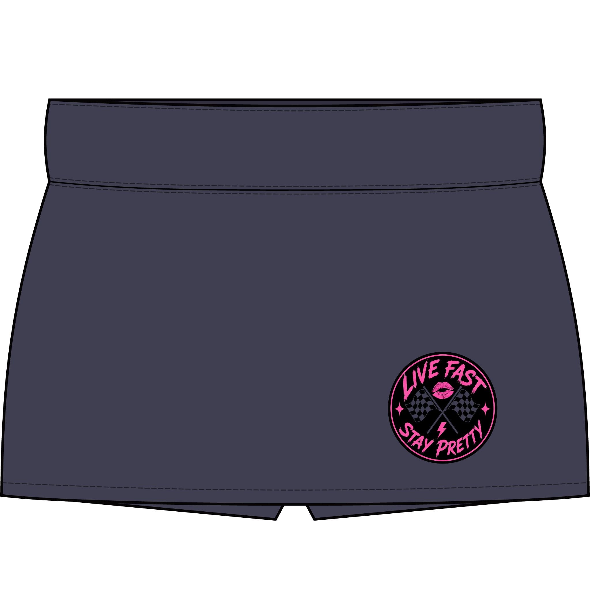 Live Fast Stay Pretty Skort | Women's Tennis Skirt with Shorts