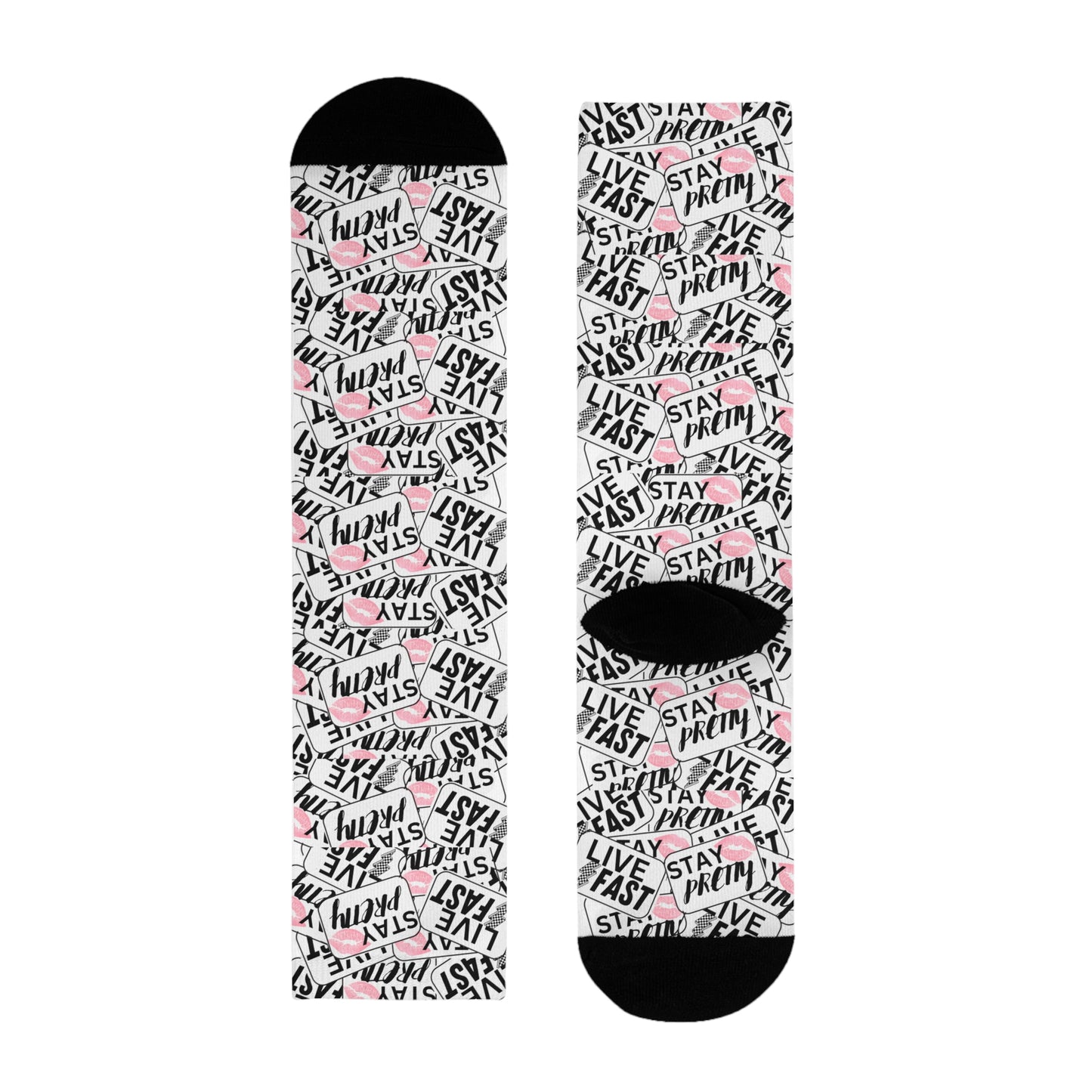 Stay Pretty Stay Fast Crew Socks