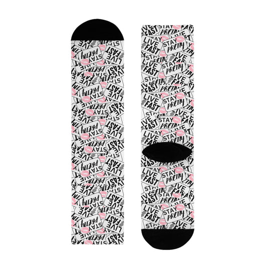 Stay Pretty Stay Fast Crew Socks