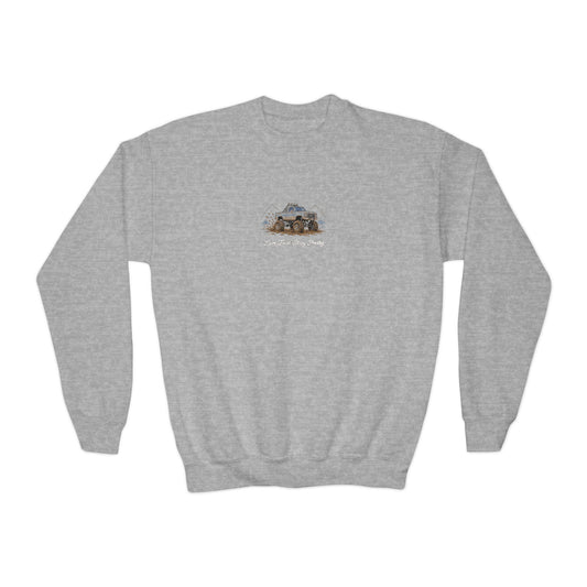 Youth Mud Truck Crewneck Sweatshirt
