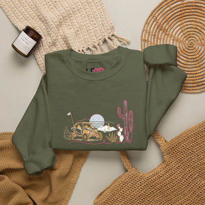 Desert Night Crewneck Sweatshirt — Cactus & Moon Graphic