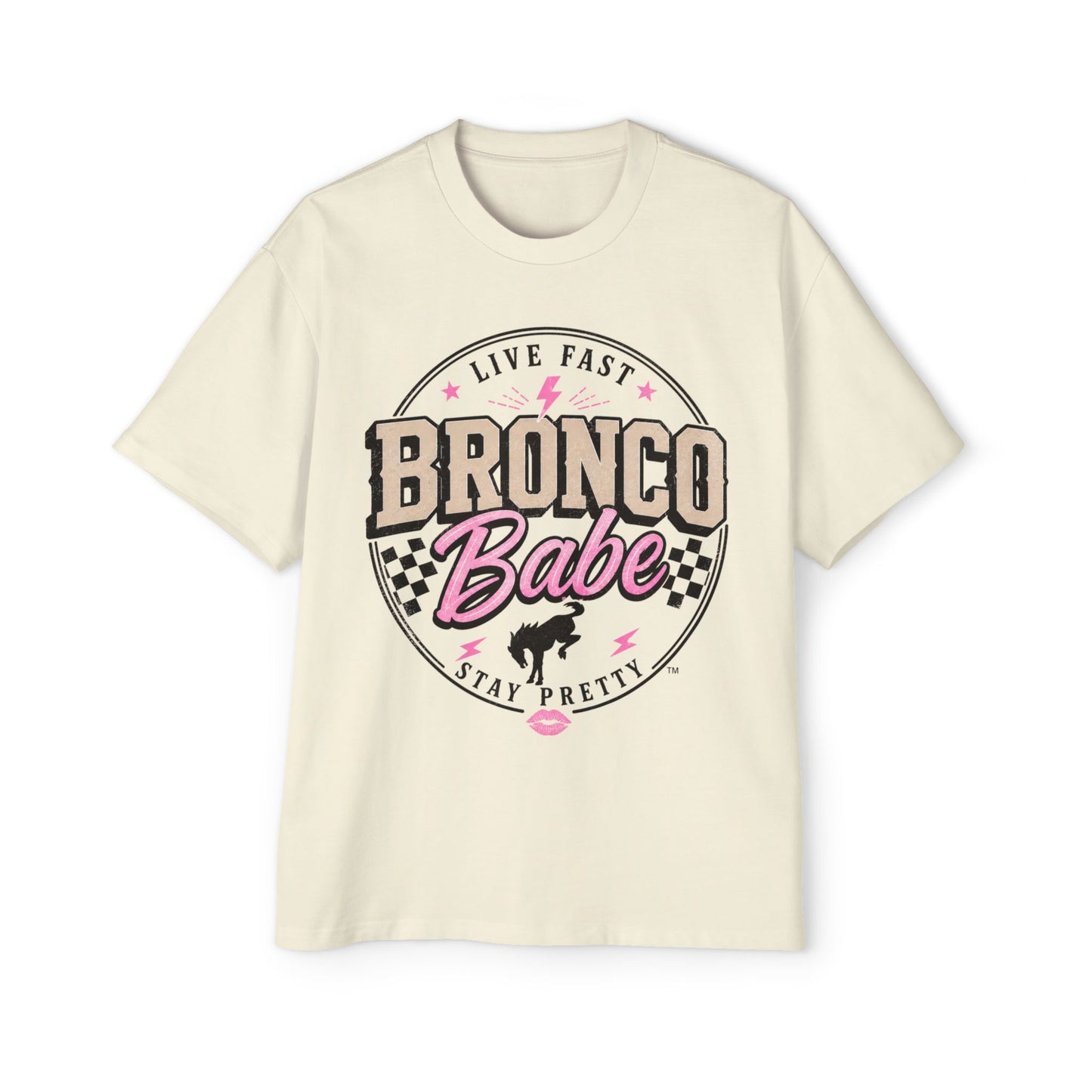 Bronco Babe Graphic Tee — Live Fast Stay Pretty Cotton Shirt