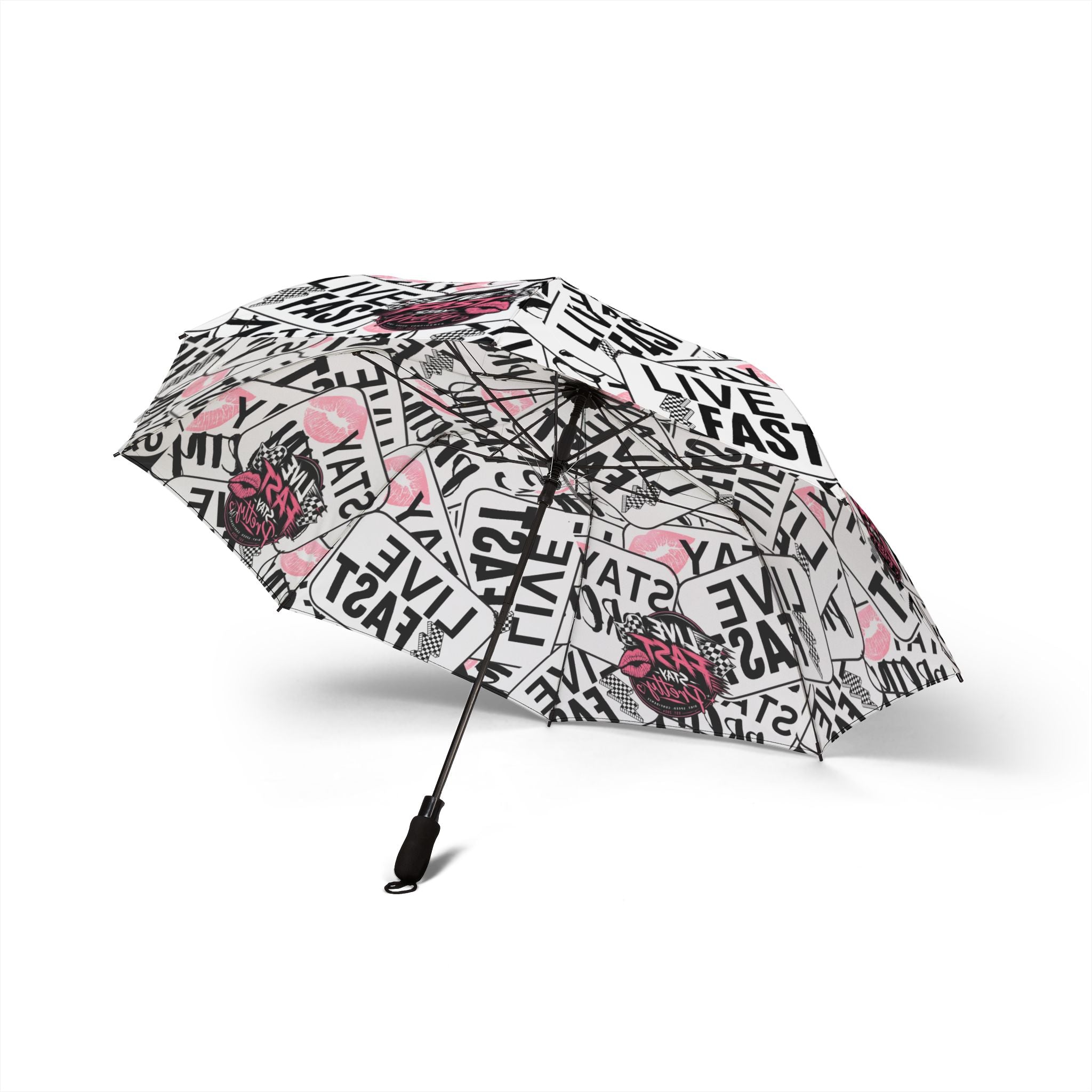 Live Fast graphic foldable umbrella