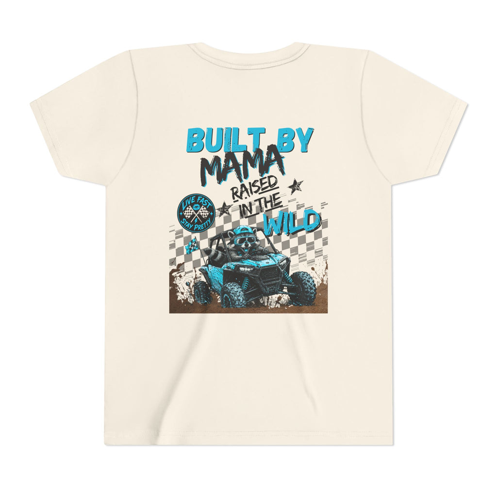 Youth Tee Blue — "Built By Mama, Raised In The Wild"