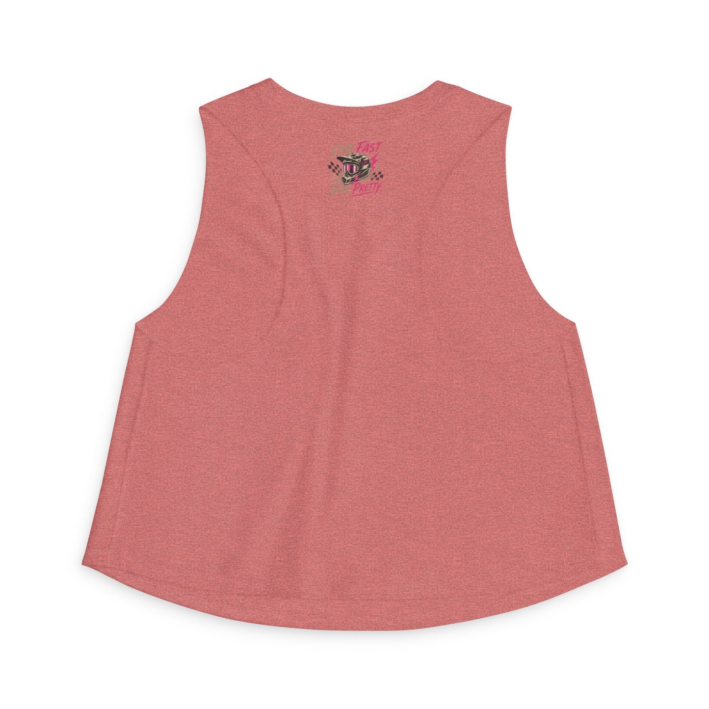 Live Fast Stay Pretty Dirt Bike Racer Crop Top | Moto Graphic Tank