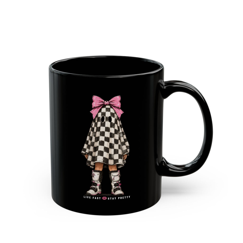 Checkerboard Ghost Girl Mug (11oz/15oz)