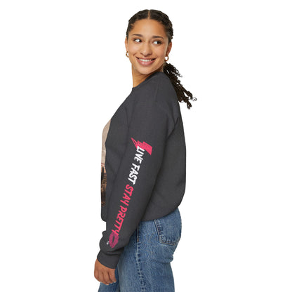 Crewneck Sweatshirt - "Racing on Caffeine and Chaos" Desert Off-Road Graphic