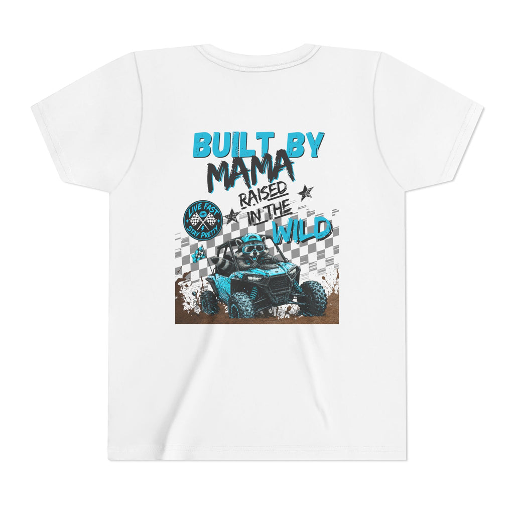 Youth Tee Blue — "Built By Mama, Raised In The Wild"