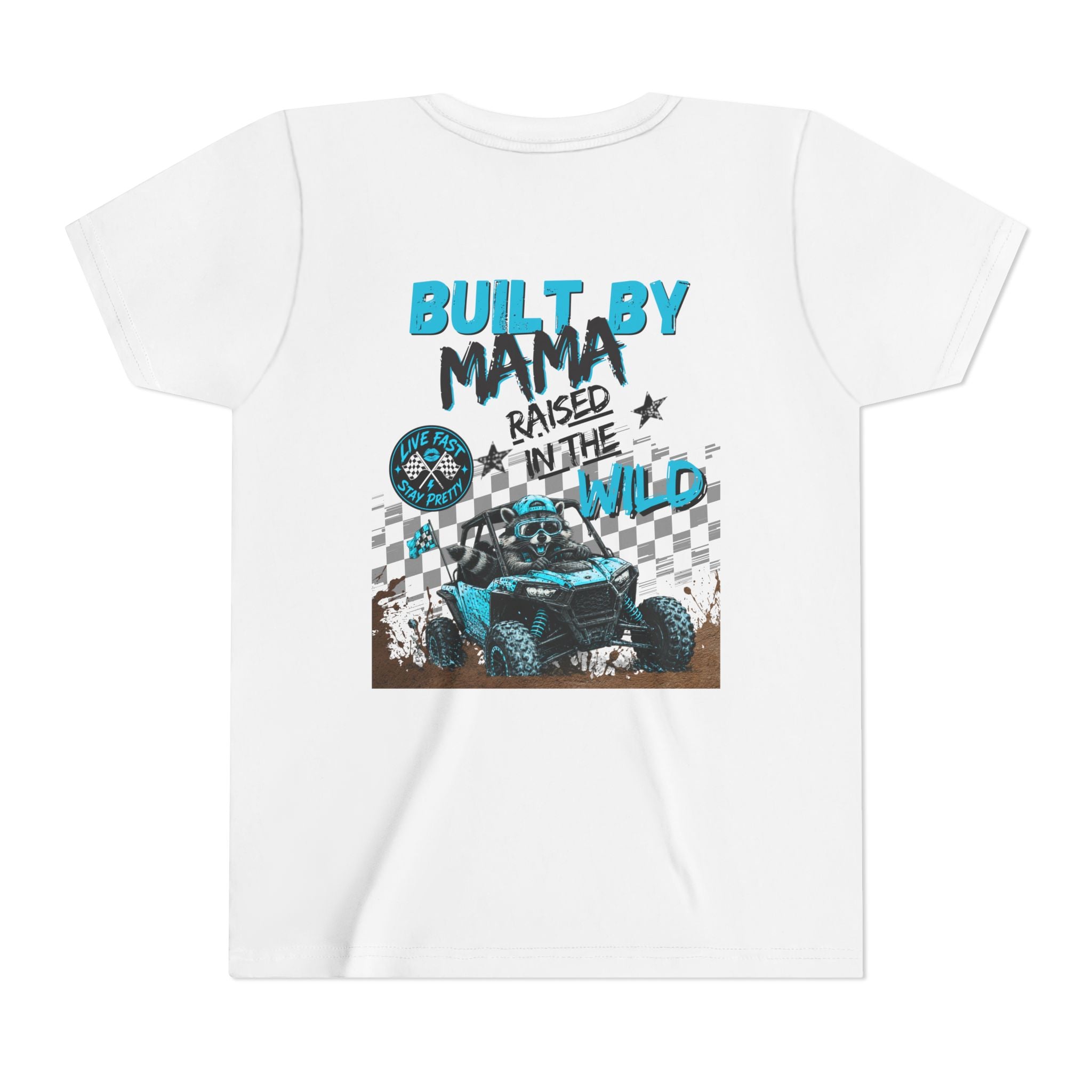 Youth Tee Blue — "Built By Mama, Raised In The Wild"
