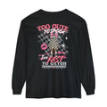 Long Sleeve Tee — 'Too Cute to Spook, Too Fast to Catch' Graphic