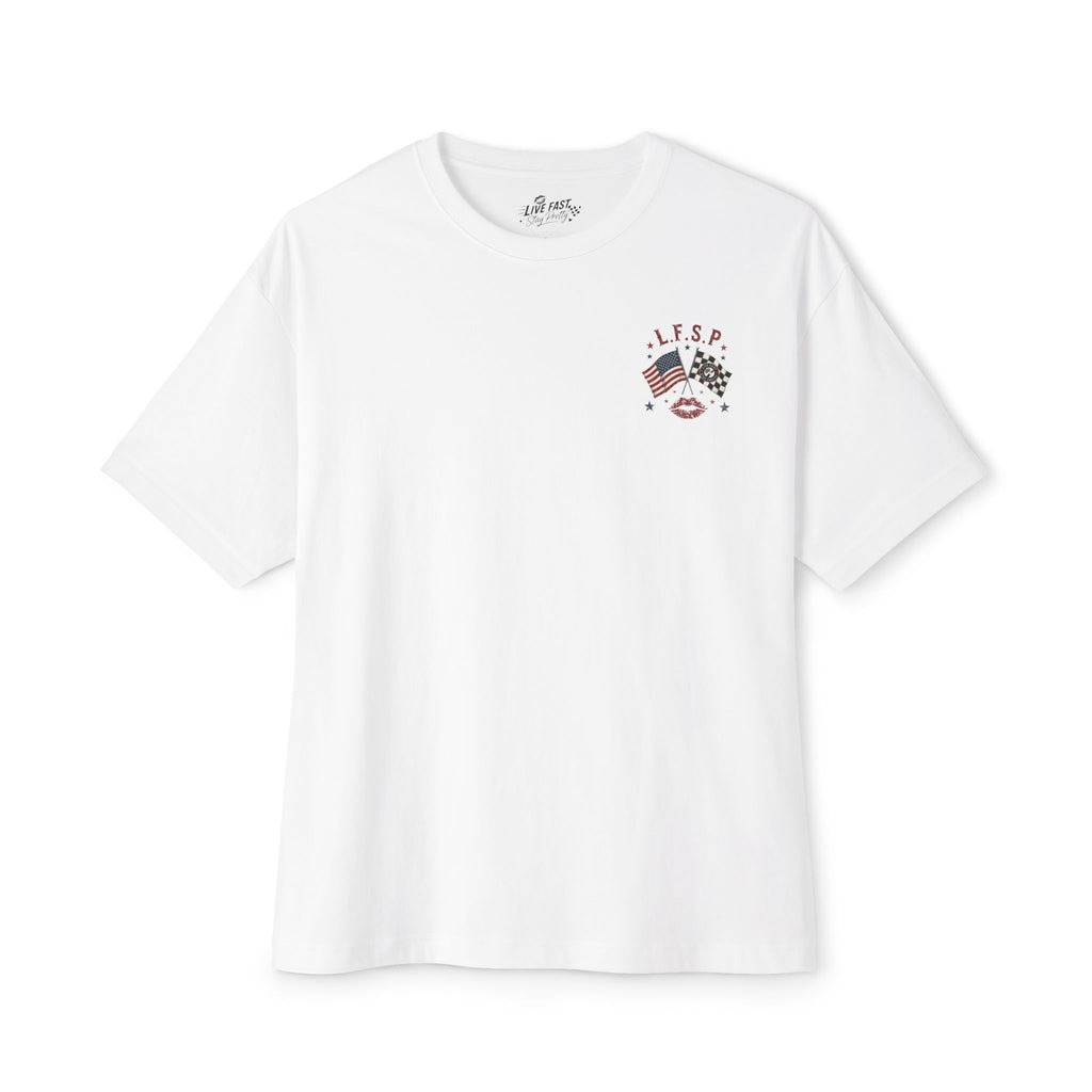 Live Fast Stay Pretty Tee | American Flag